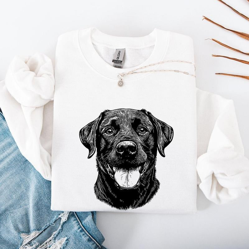 Black Lab, Labrador , Dog Lover Apparel, Pet, Dog Breed, Cute Sweatshirt, Crew Neck, Women's, Crewneck T-Shirts, Hoodie
