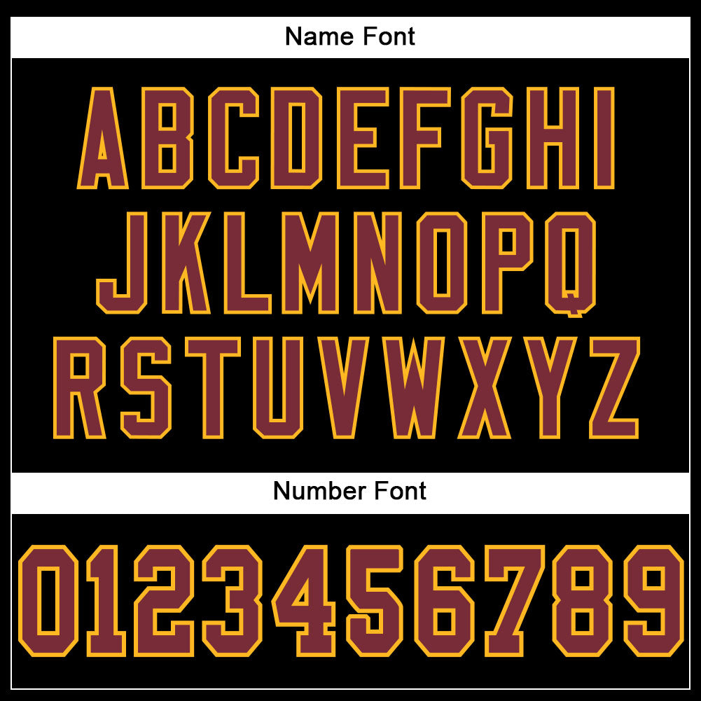 Custom Black Burgundy-Gold Mesh Authentic Football Jersey T-Shirts, Hoodie, Sweatshirt | WearSparks.com (Image 4)