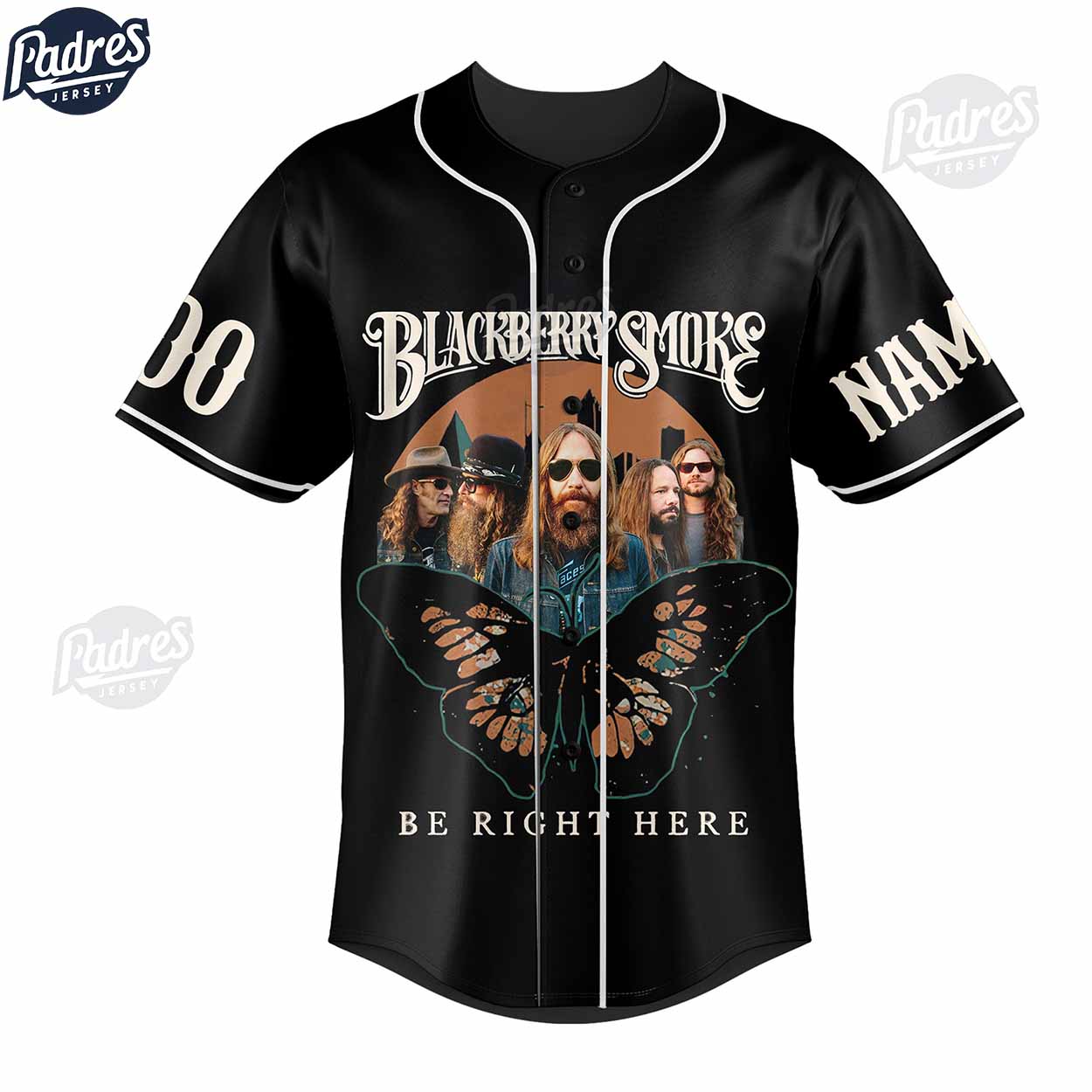 Blackberry Smoke Band Be Right Here Personalized Music Baseball Jersey Shirt (Image 2)