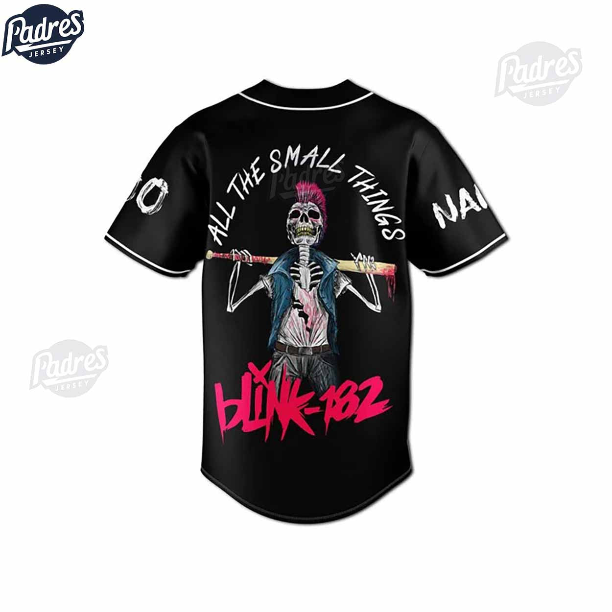 Custom Blink-182 All The Small Things Baseball Jersey - Padres Jersey Oasis: Elevate Your Baseball Style Game... (Image 2)