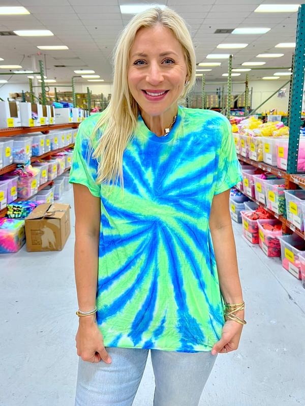 Blue Hawaii Twist Tie-Dye Tee - Blank Hoodie, Sweatshirt | WearSparks.com