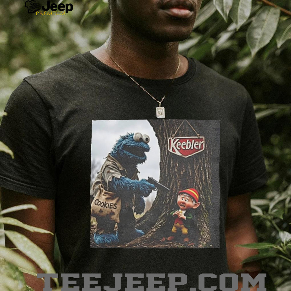 Blue Monster and Forest Elf Edgy muppet meme T shirt