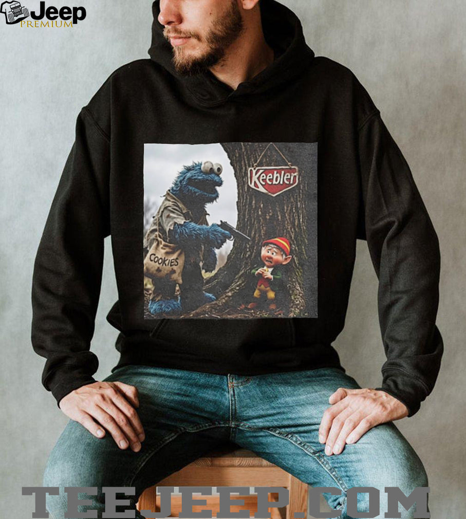 Blue Monster and Forest Elf Edgy muppet meme T shirt