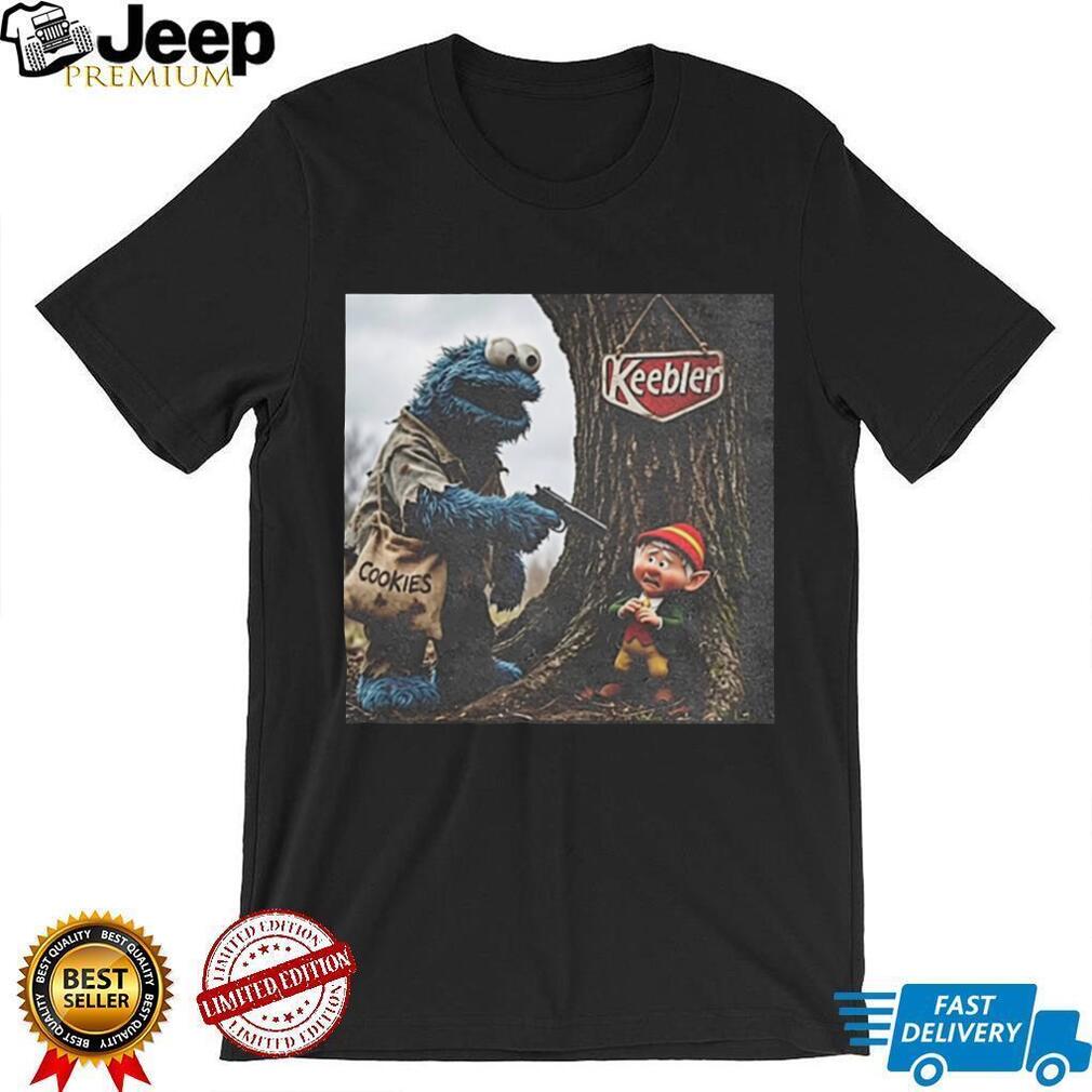 Blue Monster and Forest Elf Edgy muppet meme T shirt