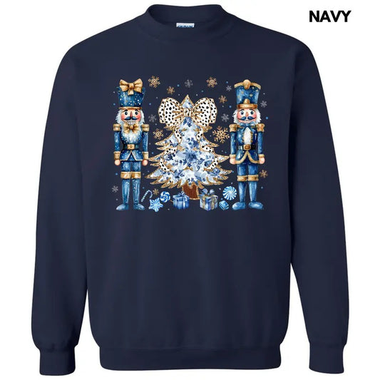 Blue Nutcracker Holiday Sweatshirt 'NLB'