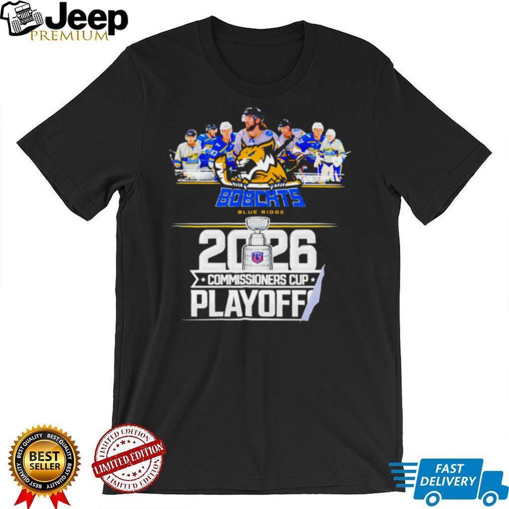 Blue Ridge Bobcats 2026 Commissioners Cup Playoff Hockey Champions Fans Vintage T Shirt