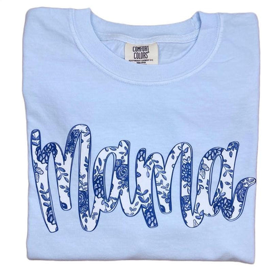 Blue Willow Mama Comfort Colors Tee