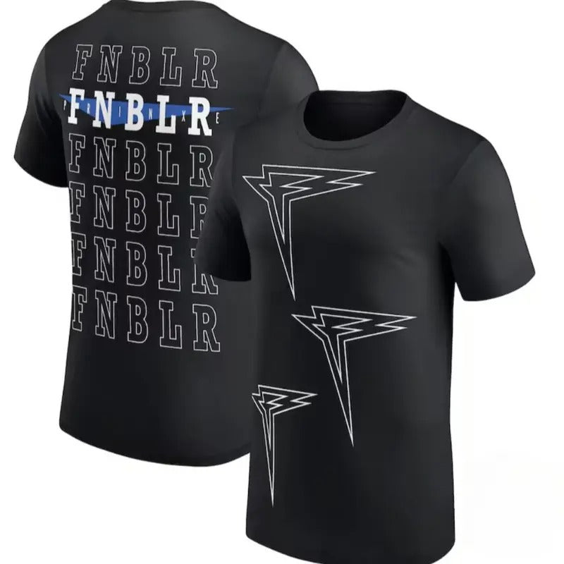 Fnblr Unisex 2 Sides T-Shirt, Finn Balor Triple Logo Shirt, WWE Professional Wrestler Fan Gift For Men Women Unisex Tee, Crew Neck SweatShirt, Hoodie, 100% Cotton, Black/White/Red/Navy/Blue, S-5XL