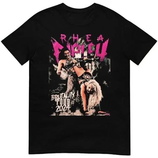 Rhea Ripley Brutality Tour 2024 Unisex Graphic T-Shirt, Rhea Demi Adams Ripley vs Liv Morgan Shirt, WWE Professional Wrestler Fan Gift For Men Women Unisex Tee, Crew Neck SweatShirt, Hoodie, 100% Cotton, Black/White/Red/Navy/Blue, S-5XL