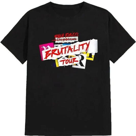 Rhea Ripley Brutality Tour Unisex Graphic T-Shirt, Rhea Demi Adams Ripley Summer Slam Shirt, WWE Professional Wrestler Fan Gift For Men Women Unisex Tee, Crew Neck SweatShirt, Hoodie, 100% Cotton, Black/White/Red/Navy/Blue, S-5XL