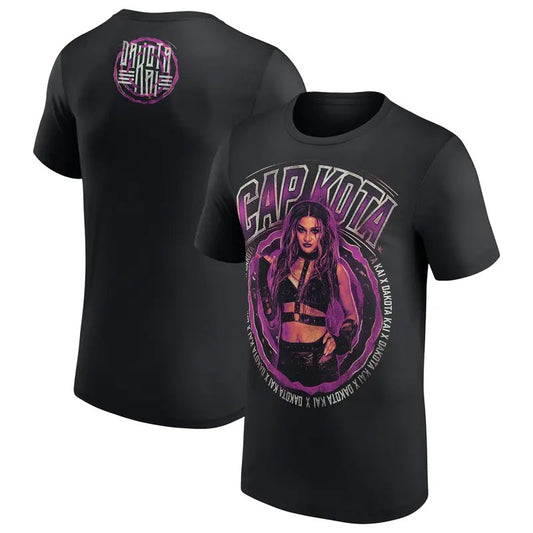 Dakota Kai Portrait Unisex 2 Sides Graphic T-Shirt, Cap Kota Damage CTRL Raw Shirt, WWE Professional Wrestler Fan Gift For Men Women Unisex Tee, Crew Neck SweatShirt, Hoodie, 100% Cotton, Black/White/Red/Navy/Blue, S-5XL