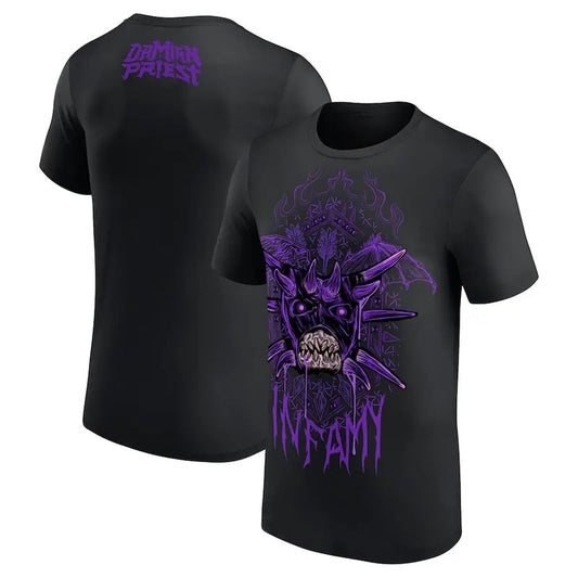 Damian Priest Infamy 2 Sides T-Shirt, The Judgment Day Shirt, Professional Wrestler Fan Gift For Men Women Unisex Tee, Crew Neck SweatShirt, Hoodie, 100% Cotton, Black/White/Red/Navy/Blue, S-5XL