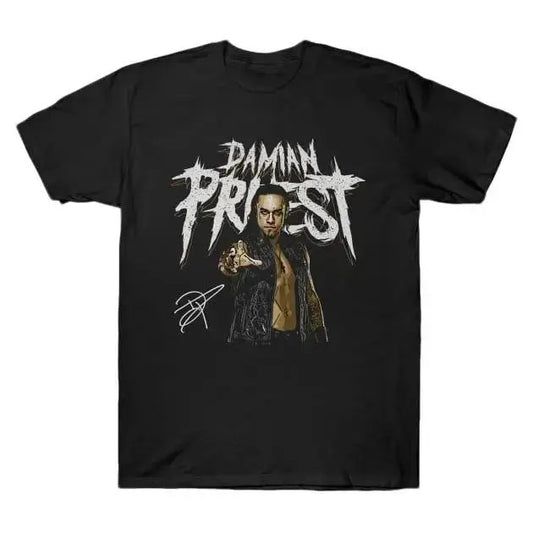 Damian Priest Pose T-Shirt, Damian Priest SmackDown Shirt, Professional Wrestler Fan Gift For Men Women Unisex Tee, Crew Neck SweatShirt, Hoodie, 100% Cotton, Black/White/Red/Navy/Blue, S-5XL