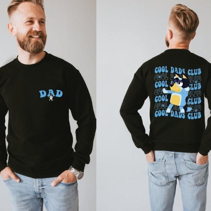 Bluey Cool Dad Club Sweatshirt, Cool Dad Club Sweatshirt, Bluey Dad Hoodie, Dad Sweatshirt, Dad Birthday Gift, Funny Dad Shirt, Dad Bluey Sweater, Bluey Family Sweatshirt