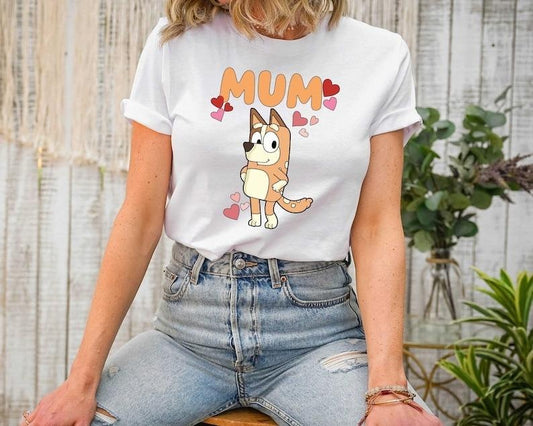 Bluey Family, Mum Dog Birthday Party Shirt