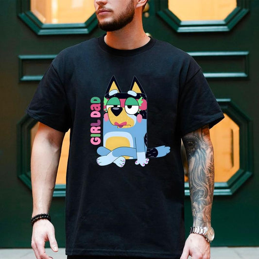 Bluey Girl Dad Shirt, Funny Fathers Day Gift For Him, Dad of Girls Shirt, Father's Day Tee, New Dad Shirt, Gift Idea for Girl's Dad Shirt, Girl Dad TShirt