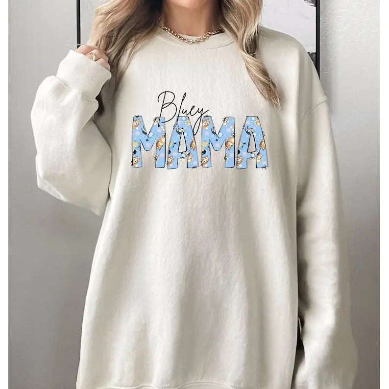 Bluey Mama Shirt, Bluey Mama, Mama Sweatshirt, Bluey Sweatshirt, Mama Shirt, Gift for Mom, Mom Sweatshirt, Bluey Shirt,...