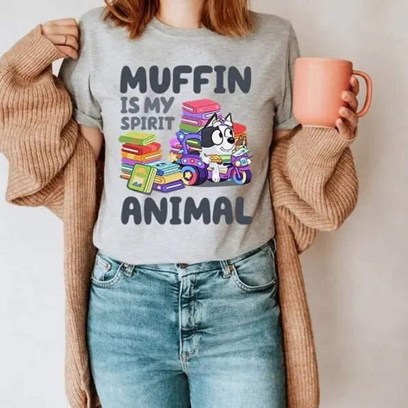 Bluey Muffin Shirt, Bluey Muffin Sweatshirt Kids, Muffin T-Shirt, Bluey And Bingo, Bluey Character Shirts, Funny Muffin Shirt