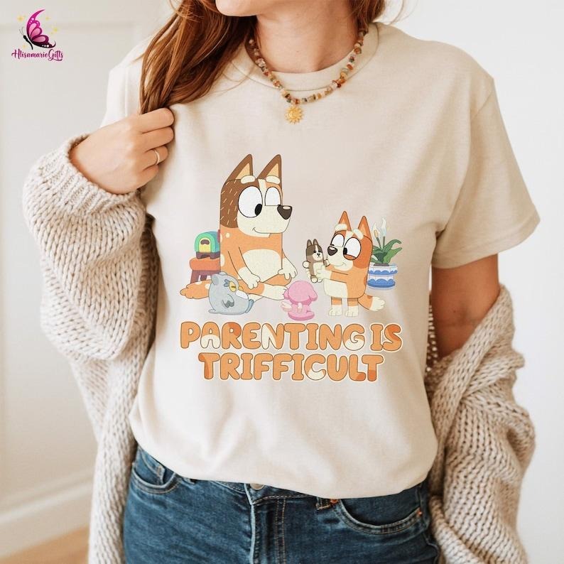 Bluey Parenting Is Trifficult Shirt, Bluey Cool Mom Club Shirt, Bluey Chilli Heeler Shirt, Bluey Mom Shirt, Bluey Mum...
