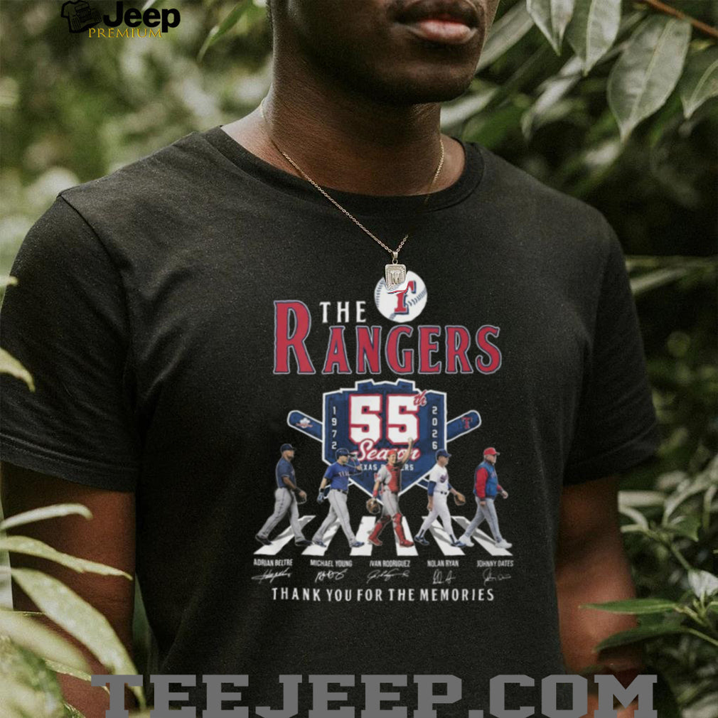 Texas Rangers 55th Season Anniversary Abbey Road Baseball T Shirt