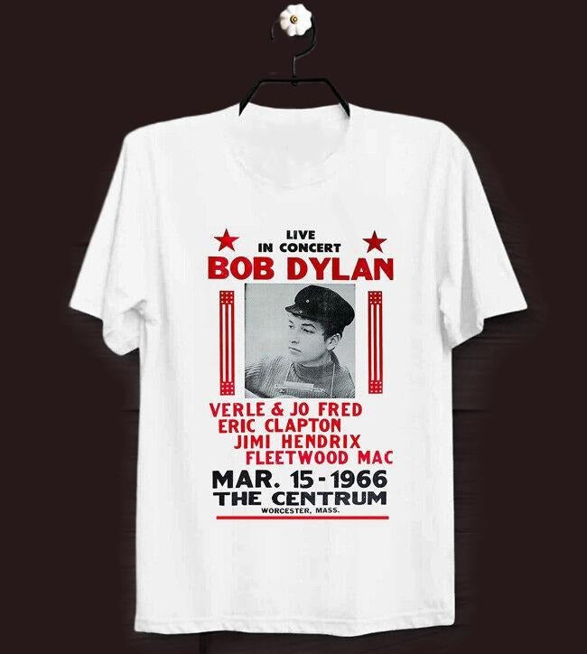 Bob Dylan 66 Gig Concert Centrum Poster Vintage Ideal Gift Unisex T Shirt Menswear Top