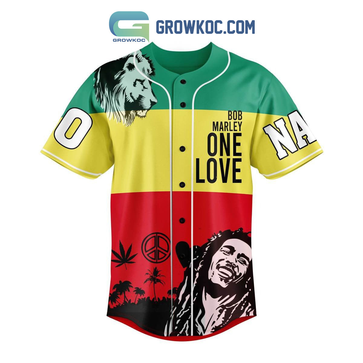 Bob Marley One Love Changed The World Personalized Baseball Jersey