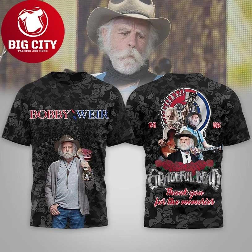 Bobby Weir Grateful Dead Thank You For The Memories 2026 Two Sided Shirt