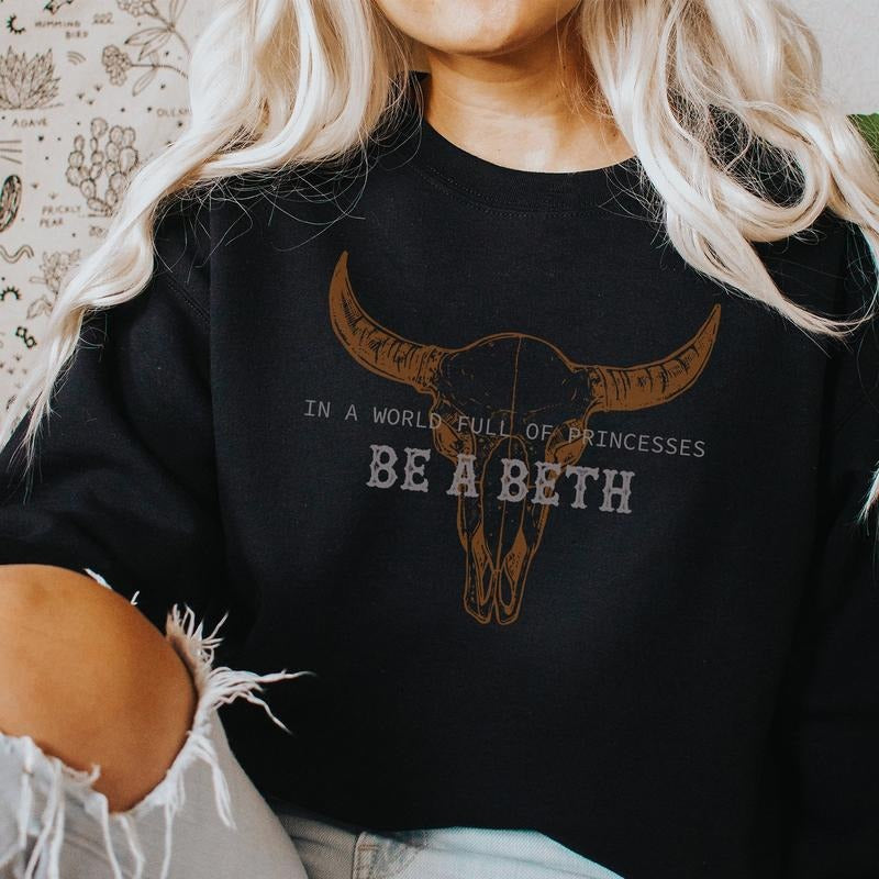 Boho Cow Skull Sweatshirt, Howdy Shirt, Cowgirl Shirt, Bull Skull Shirt, Country Music clothing, Wild West Sweatshirt, western clothing, western outfits women, western tops