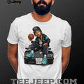 Boldy James on black Mercedes Benz vintage shirt