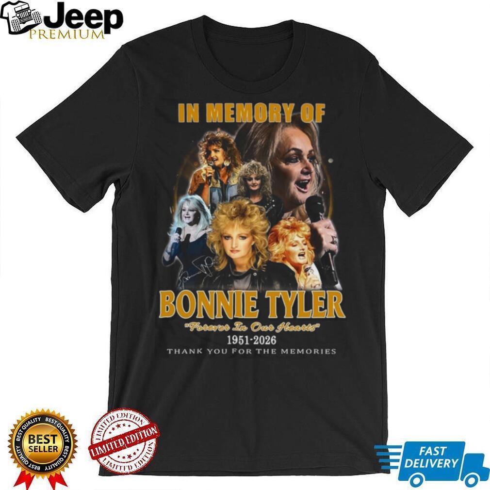 Bonnie Tyler In Memory Of 1951 2026 Tribute Vintage Retro Style Fans Shirt