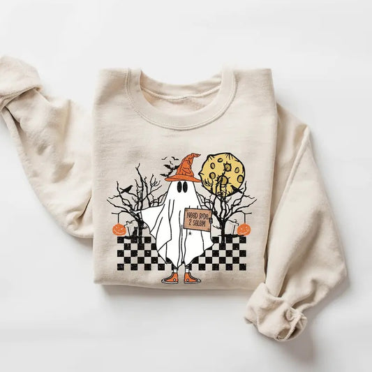 Boo Ghost Halloween Sweatshirt, Funny Ghost Halloween Sweatshirt, Ghost Shirt, Halloween Gift Shirt, Spooky Season Shirt