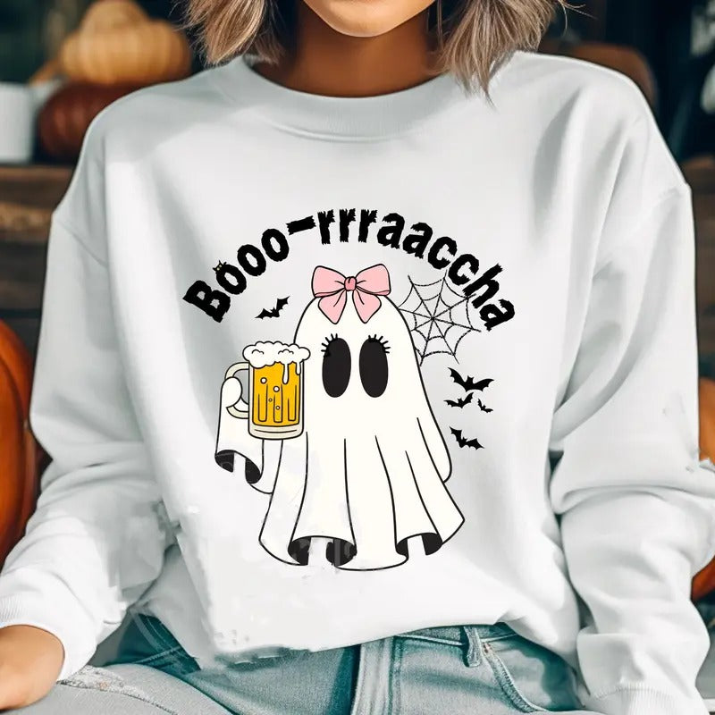 Boo rracha Shirt, Halloween costume, Latino halloween Gift, Funny Mexican, Spanish Halloween, Comadre Crew, Drunk Ghost Casual Cotton