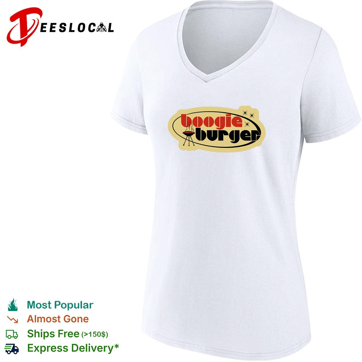 Boogie Burger grill logo shirt
