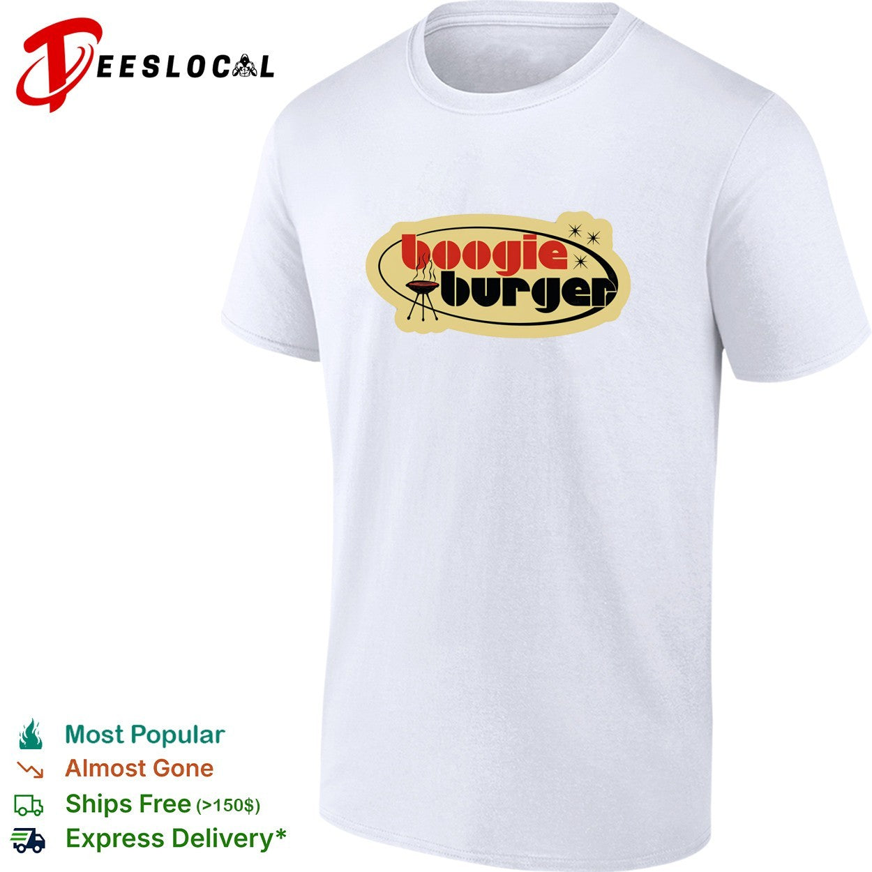 Boogie Burger grill logo shirt