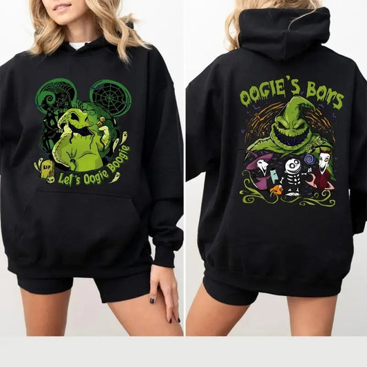 Boogie Man Hoodie, 2 Sides Nightmare Before Christmas Hoodie, Halloween Boogie Tee, Sweatshirt, Hoodie, Mickey's Not So Scary Halloween Party Tee