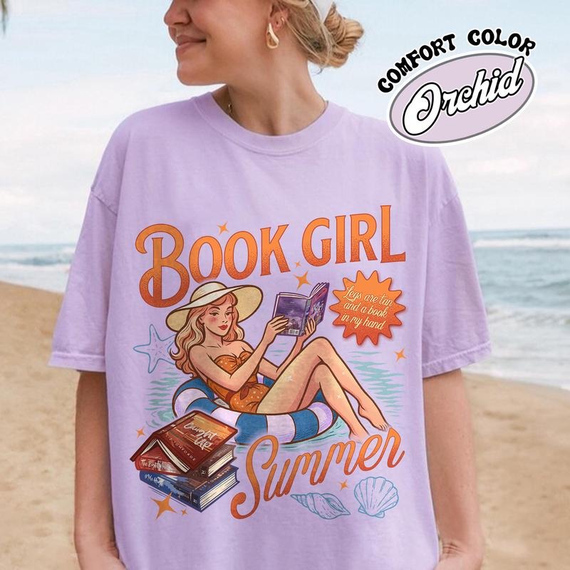 Book Girl Summer Shirt, Summer Book Windy City Series Shirt, the Windy City Tee, City Skyline Shirt, Hot Girl Summer, Book Lover Gift for Her Fabric Fit Top Womenswear