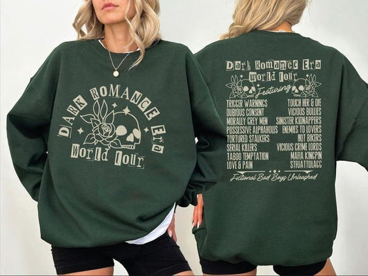 Book Lover Sweatshirt & Hoodie, Dark Romance Era World Tour Sweater, Dark Romance Book Club Sweater, Bookish Tour Hoodie, IMC102