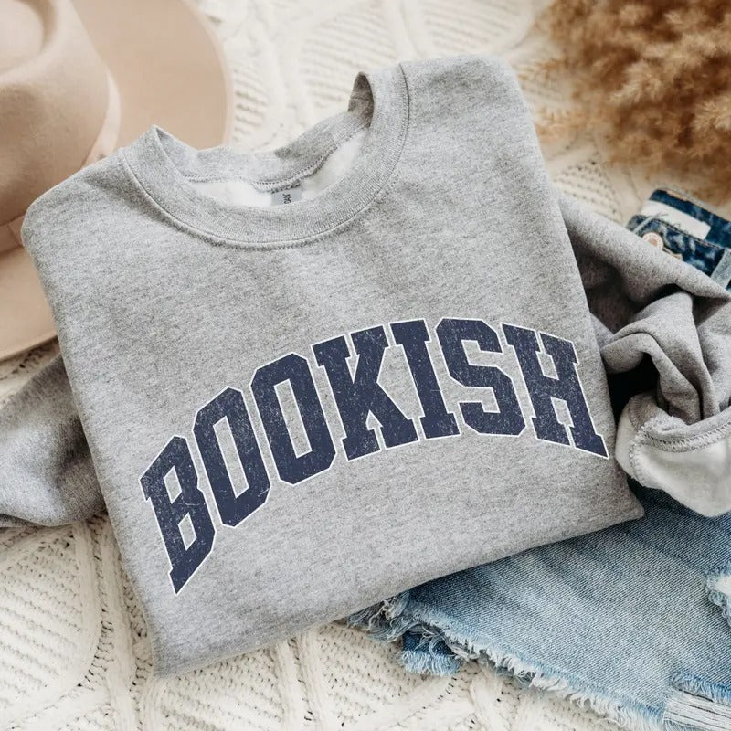 Bookish Sweatshirt, Bookworm Sweatshirt, Vintage Bookish Crewneck, Book Nerd, Book Lover Sweater, Bookish Gift, Gift For Book Lover, Librarian Sweatshirt
