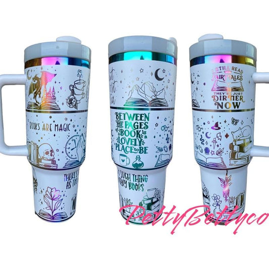 Books Are Magic Tumbler - Fantasy Bookshelf Tumble 40oz T-Shirts, Hoodie, Sweatshirt | WearSparks.com