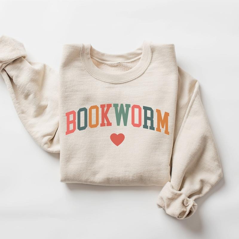 Bookworm Shirt, Cute Teacher Books Lover Sweatshirt, ESL Teacher Sweatshirt, Teacher Reading Sweat Hoodie | WearSparks.com