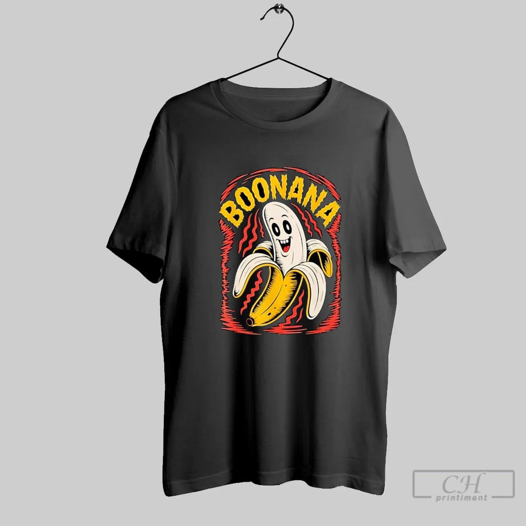 Boonana Funny Peeling Banana Halloween T Shirt