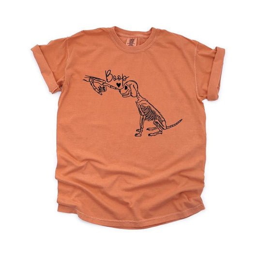 Boop Skeleton T Shirt, Fall Dog Comfort Colors Shirt