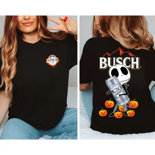 Boosch Light Halloween Shirt, Nightmare Before Halloween Shirt, Jack Skellington Tee, Busch Light Beers Shirt, Funny Western Halloween Shirt