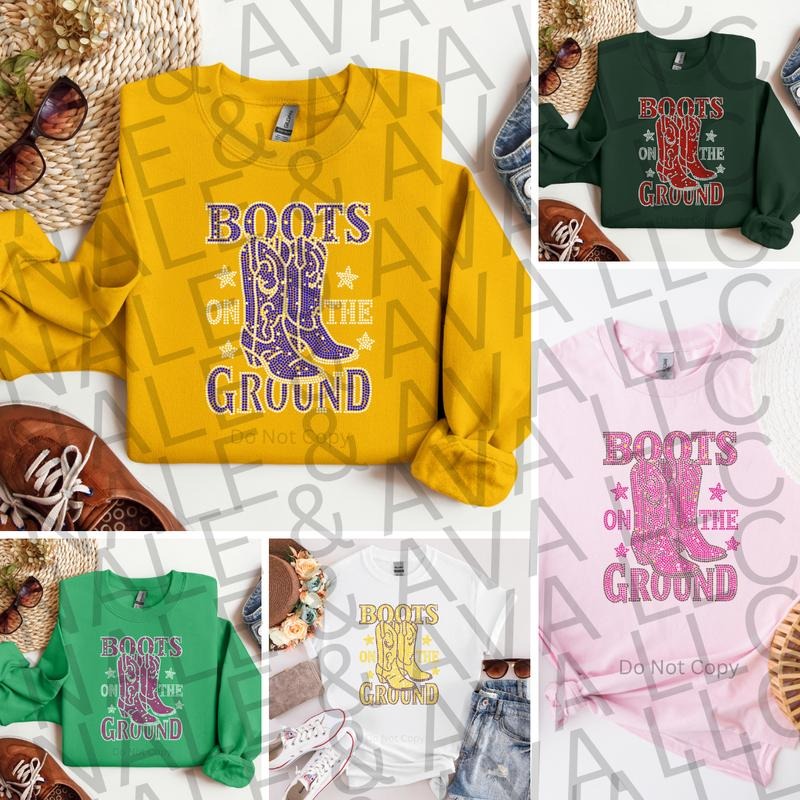 Boots On The Ground Rhinestone Bundle T-Shirts, Hoodie, Sweatshirt | WearSparks.com
