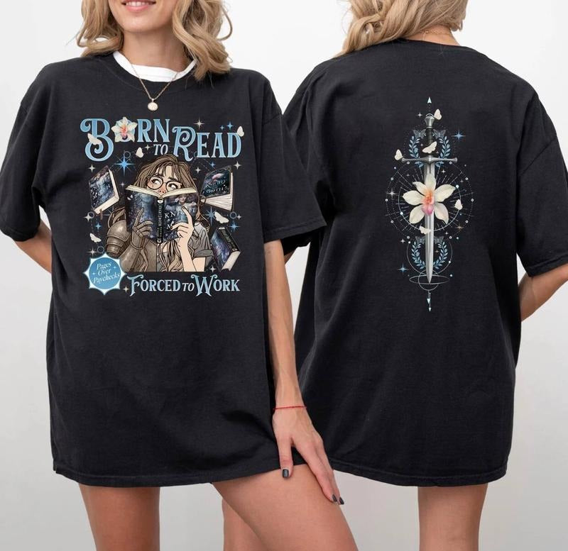Born To Read Shirt, gothic romance & fate bound love, The knight and the moth Shirt