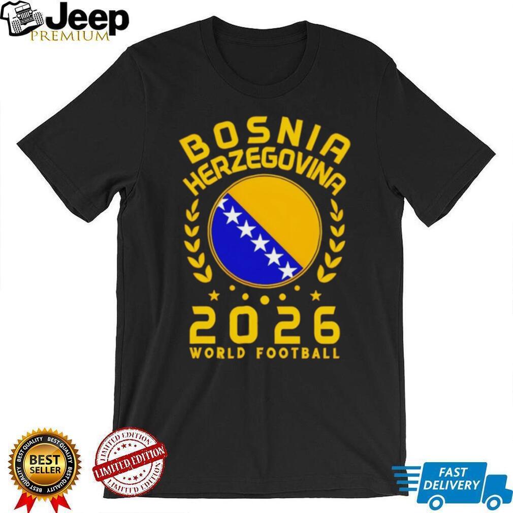 Bosnia Herzegovina 2026 World Football Crest Soccer Fan T Shirt