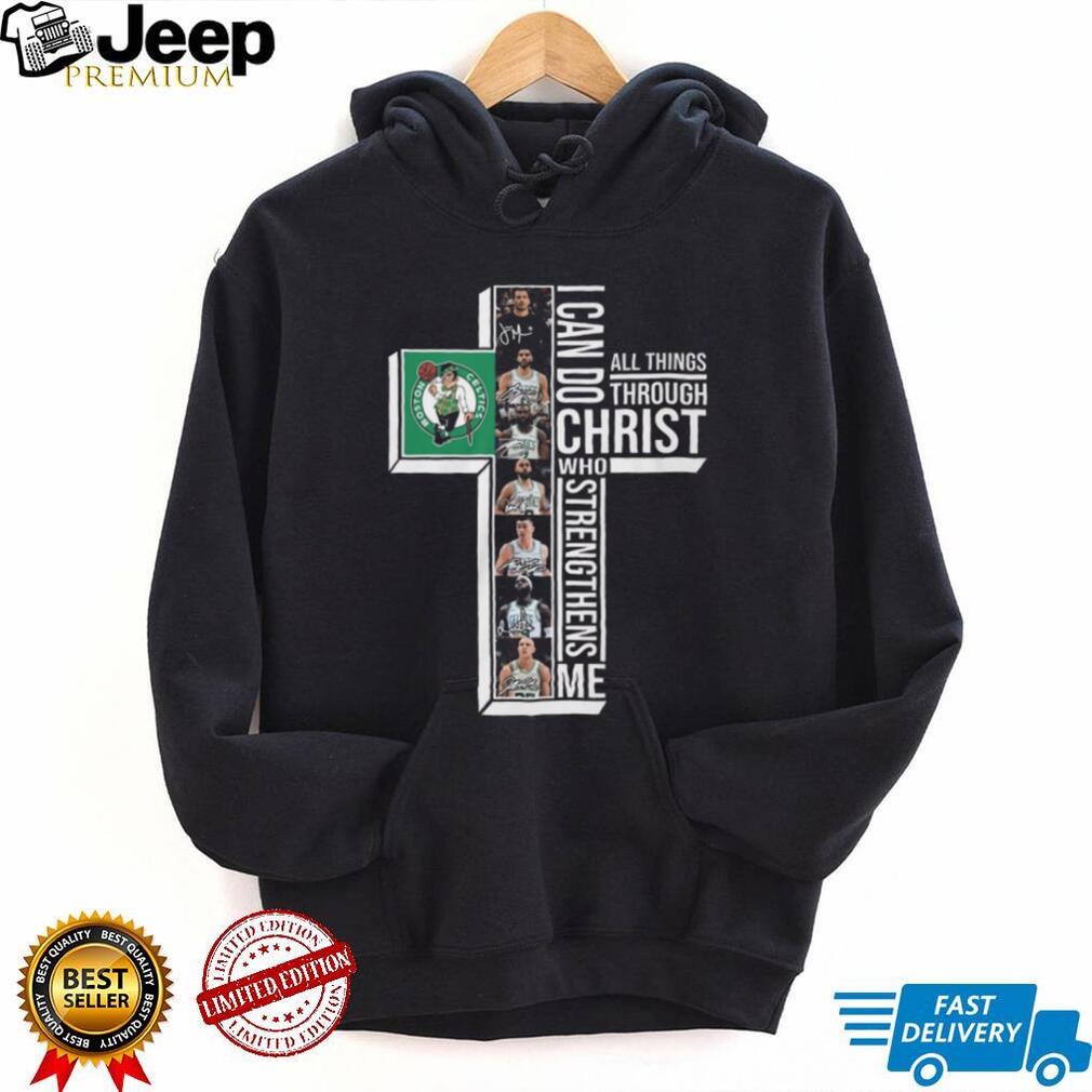 Boston Celtics Bible Verse Cross I Can Do All Things Through Christ T Shirt