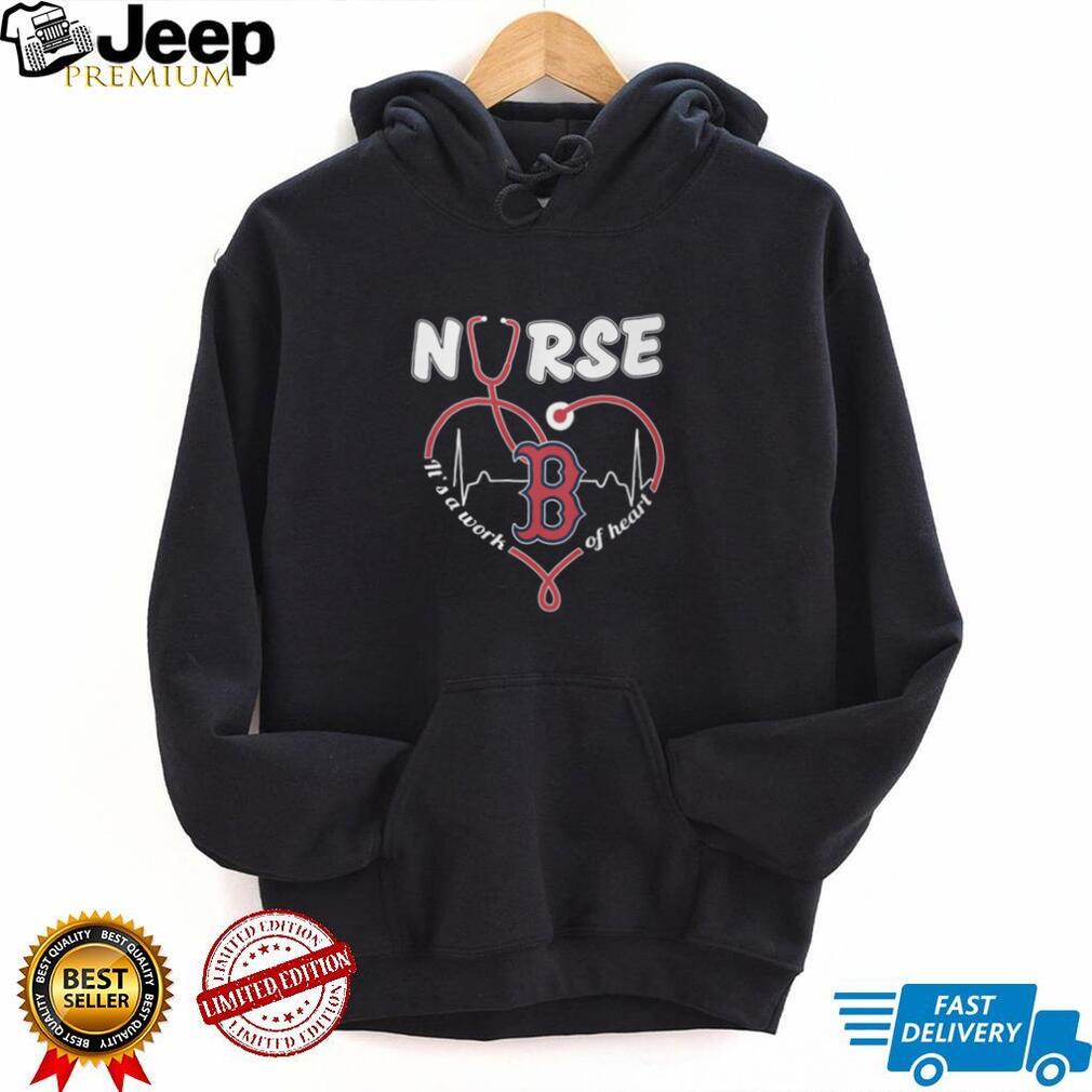 Boston Red Sox Nurse Work Of Heart Stethoscope Red Logo T Shirt