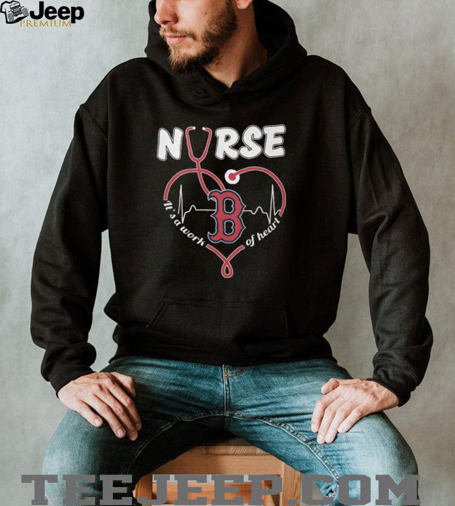 Boston Red Sox Nurse Work Of Heart Stethoscope Red Logo T Shirt
