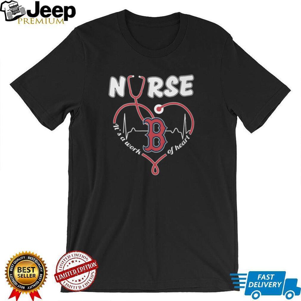 Boston Red Sox Nurse Work Of Heart Stethoscope Red Logo T Shirt